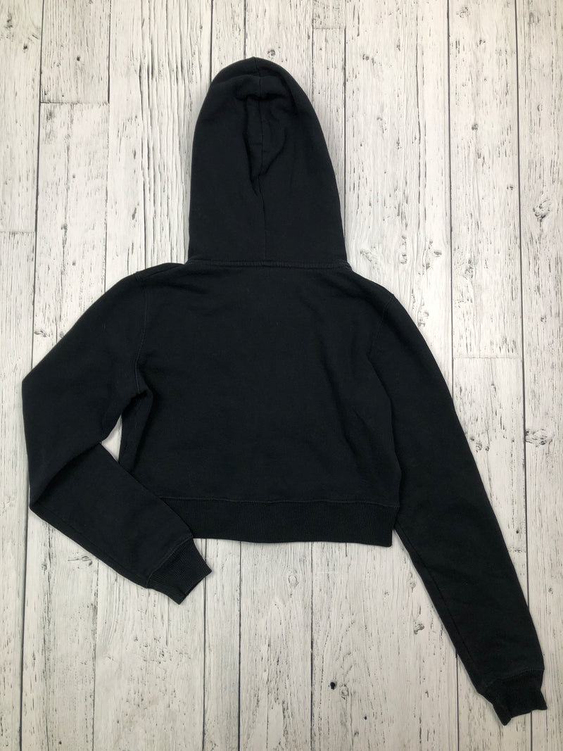 Hollister black cropped zip-up hoodie - Hers S