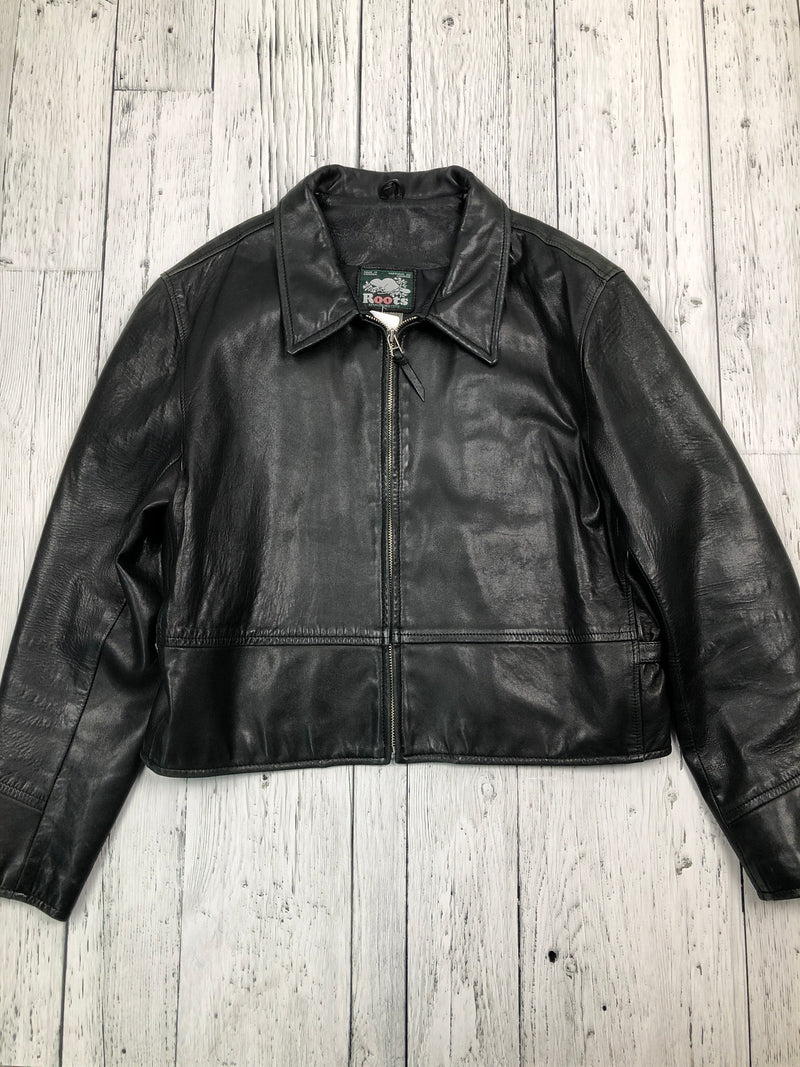 Roots black leather jacket - Hers S/4