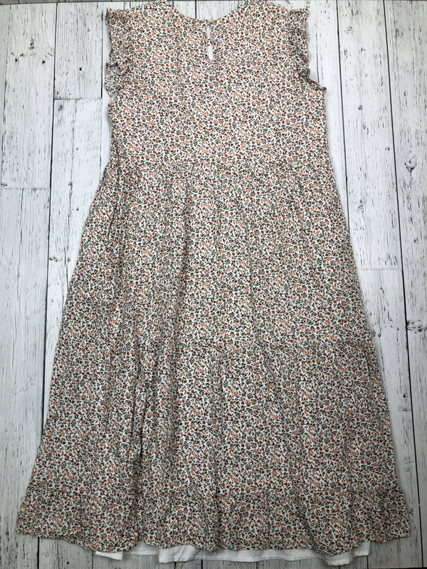 Roolee white orange floral dress - Hers M