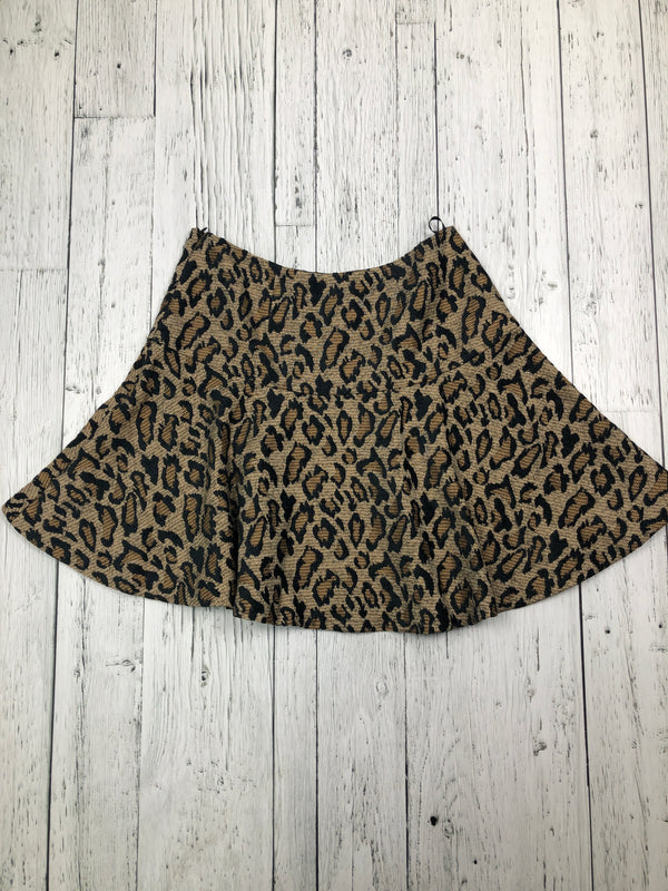 Free People brown black patterned skirt - Hers S/6