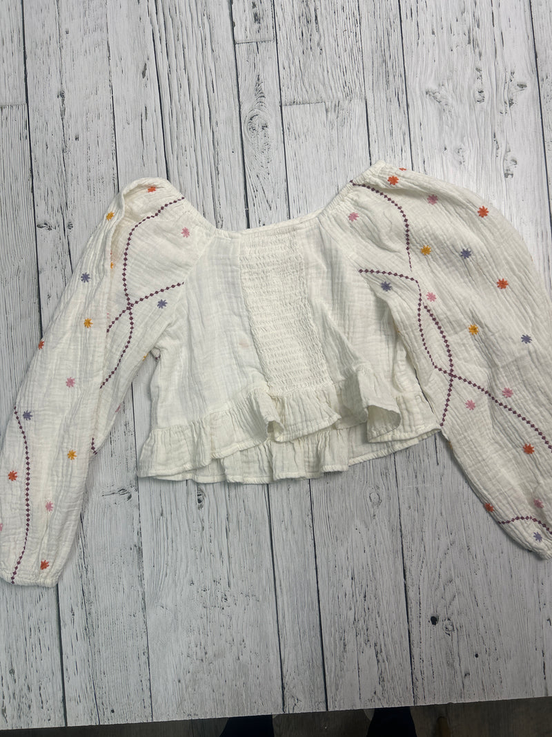 Zara White floral shirt - Girls 12