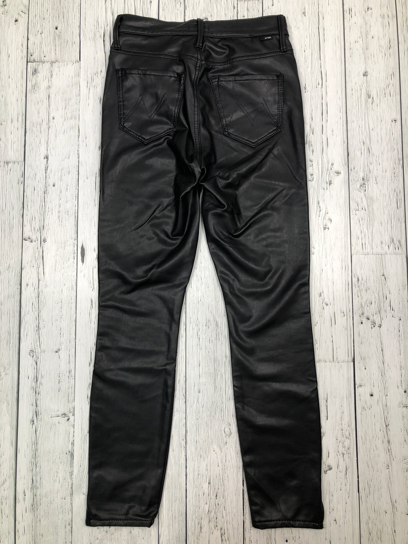 Mother black high waisted vamp leather pants - Hers XS/25