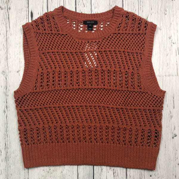 RW&CO orange knitted vest - Hers M