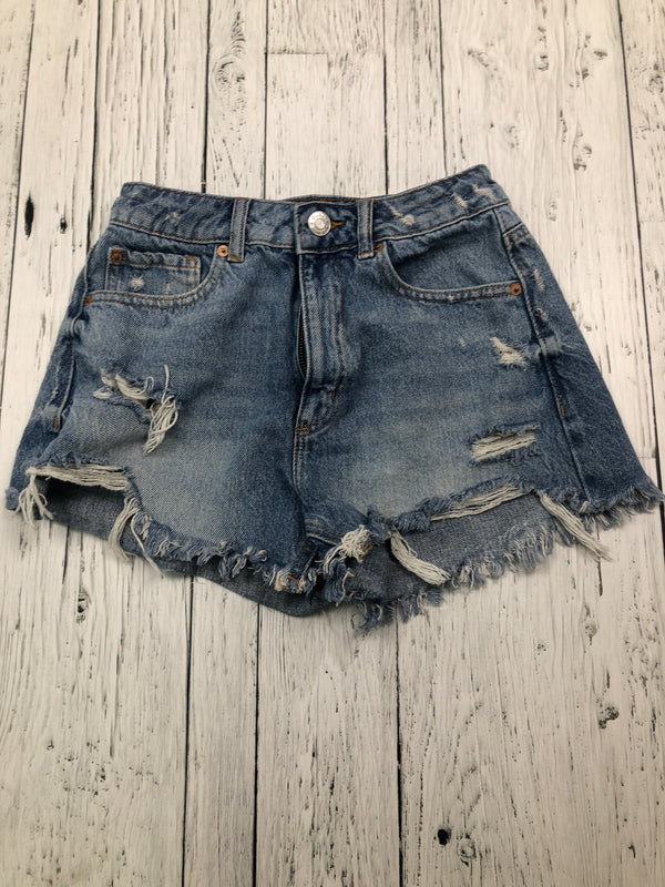 Garage distressed blue denim shorts - Hers XXS/24/0