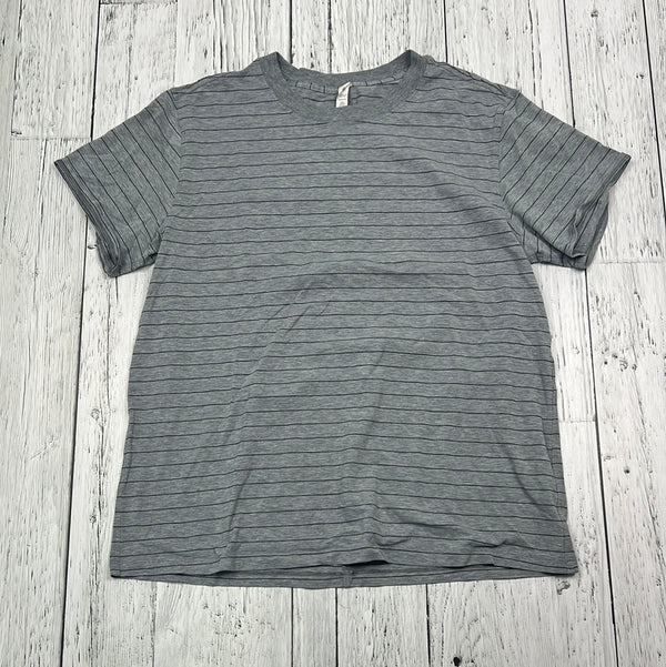 lululemon grey striped t shirt - Hers S/6