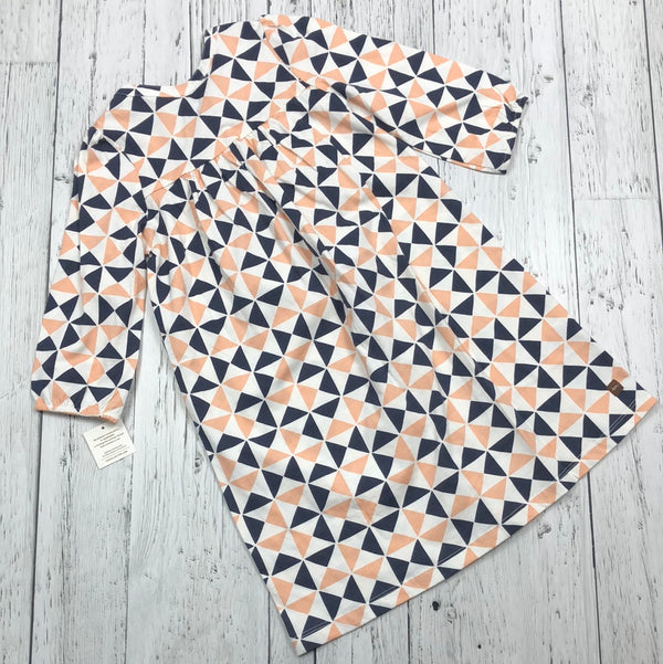 Tea orange black patterned dress - Girls 7