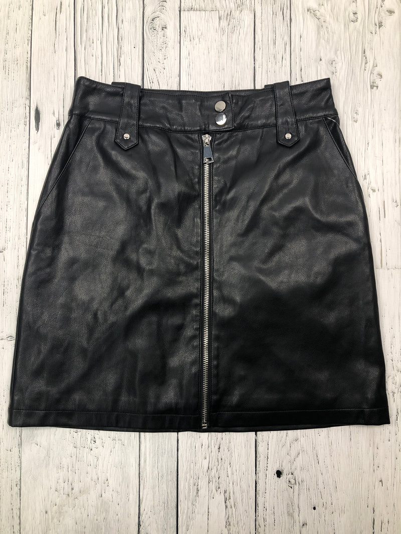 For all 7 mankind black leather skirt - Hers S