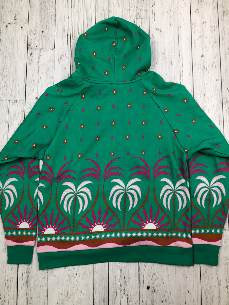 BeachRiot Anthropologie green patterned hoodie - Hers S