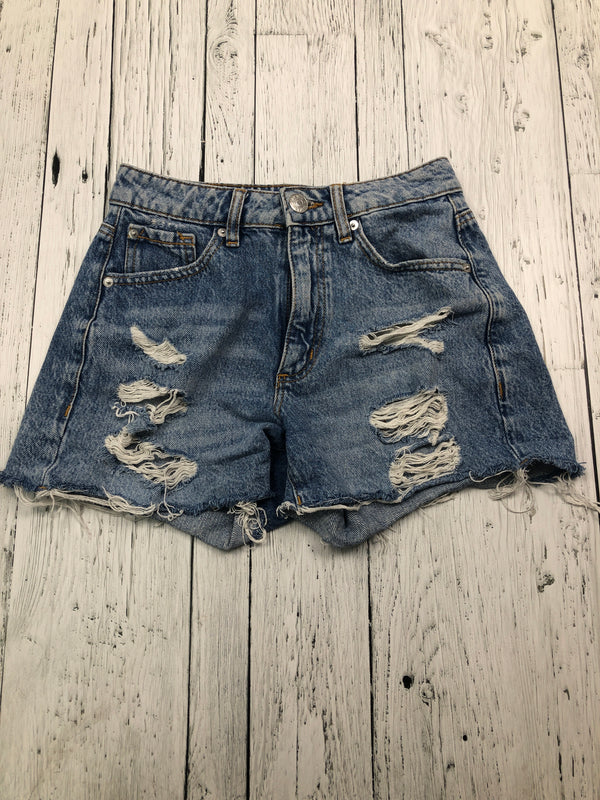 Garage distressed blue denim shorts - Hers XXS/24/0