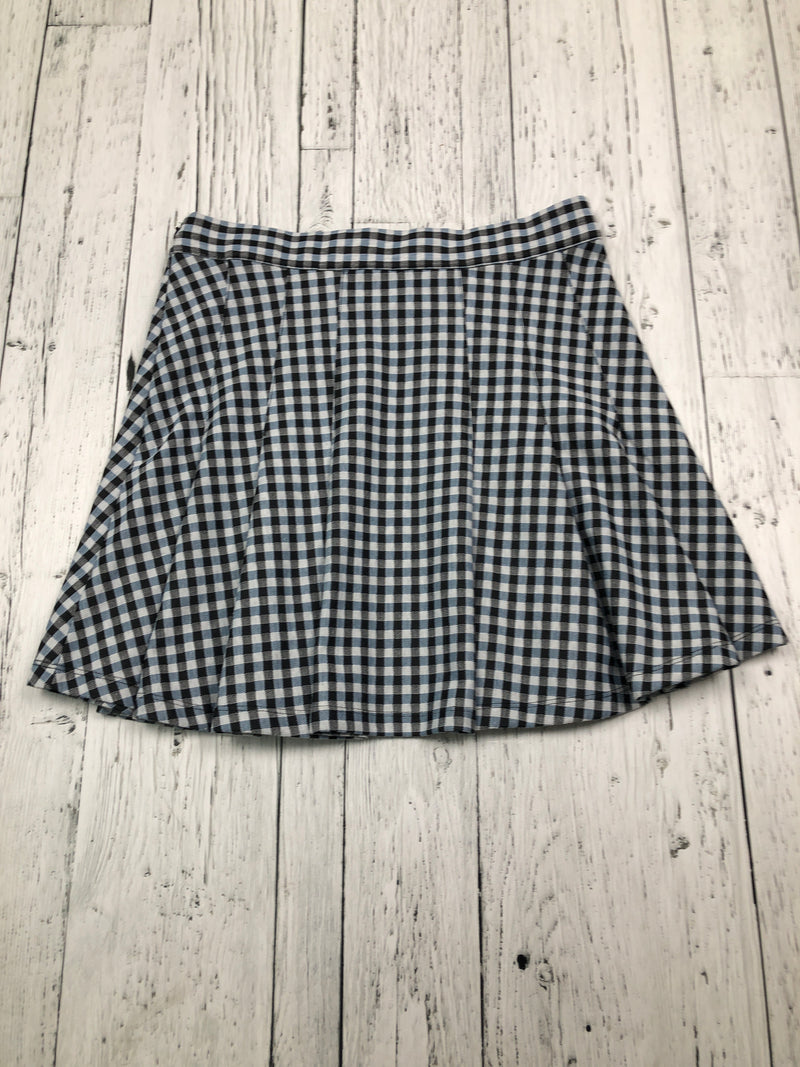 Free People blue black white plaid skirt - Hers M/10