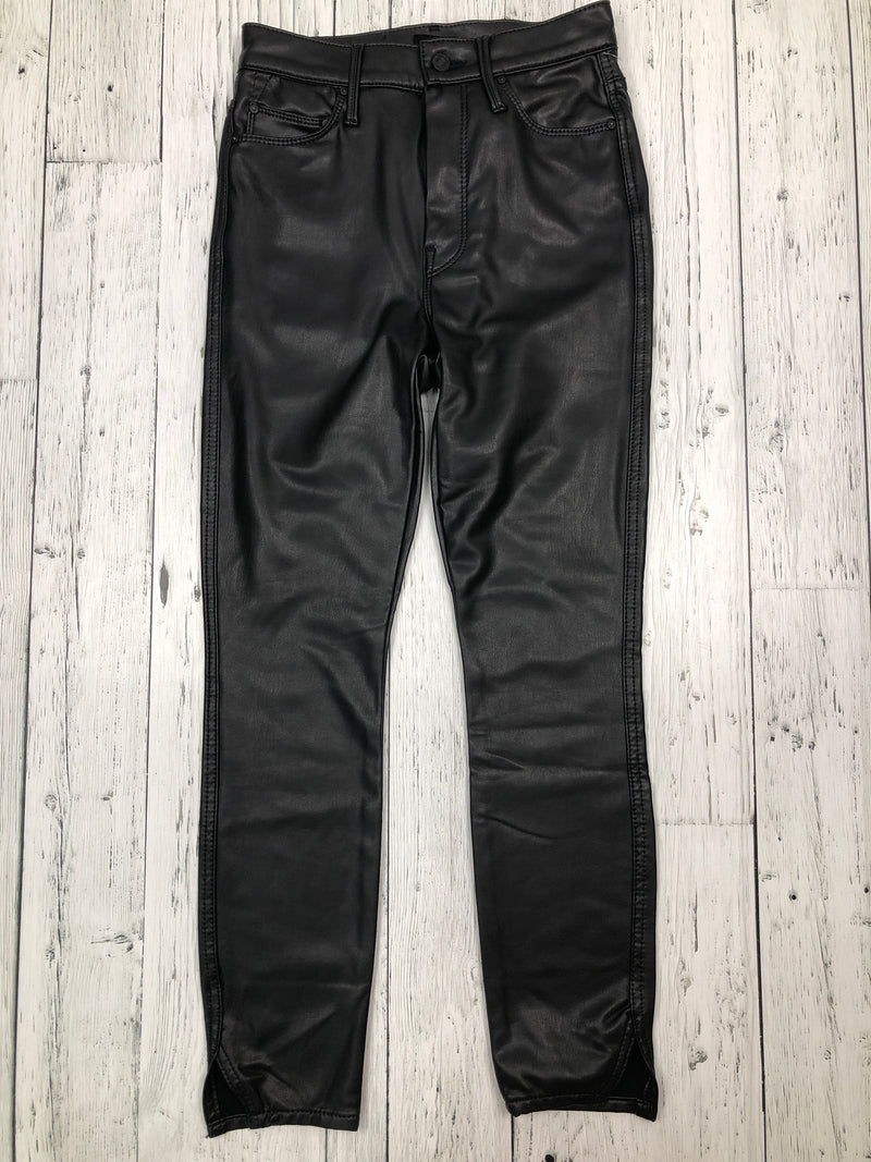 Mother black high waisted vamp leather pants - Hers XS/25