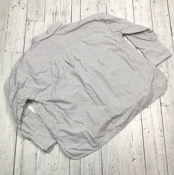Everlane grey white striped shirt - Hers M