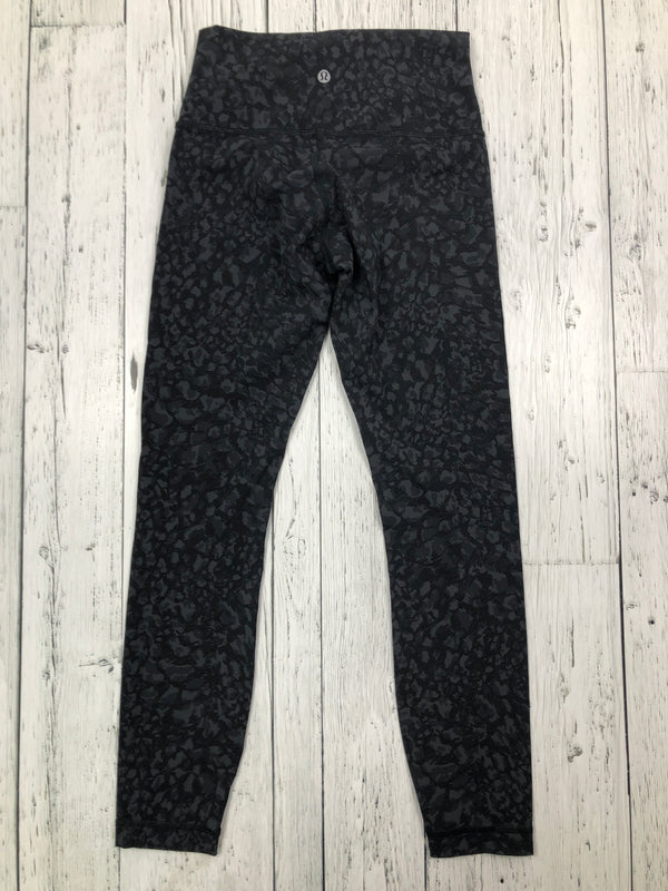 lululemon black patterned leggings - Hers S/4