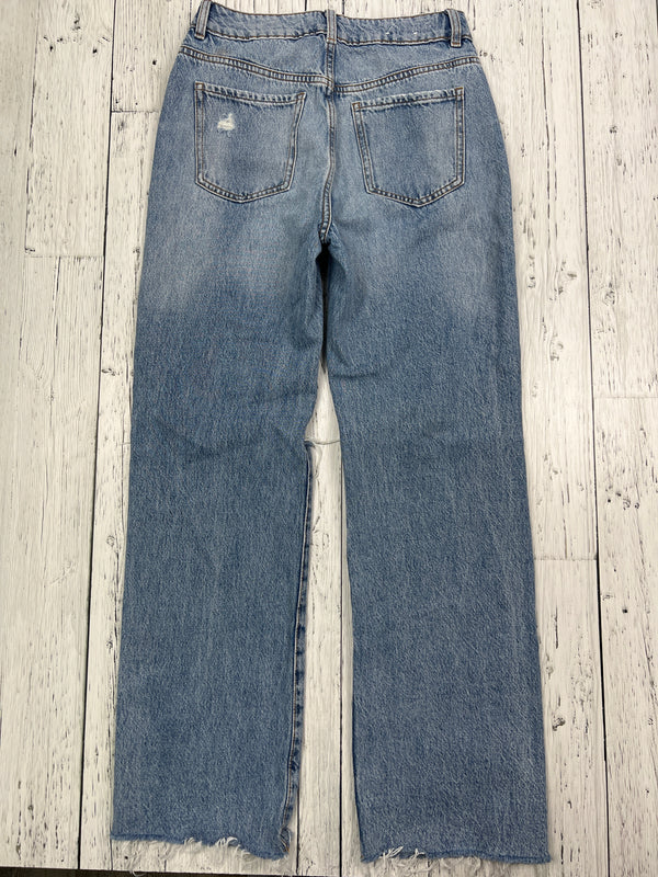 Garage blue distressed 90’s straight jeans - Hers XS/3/26