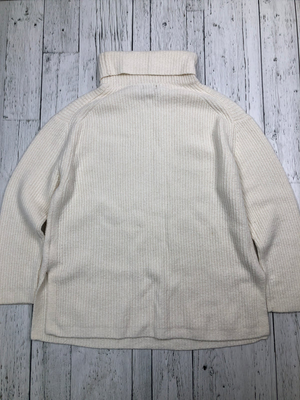 Line white knitted turtle neck sweater - Here L