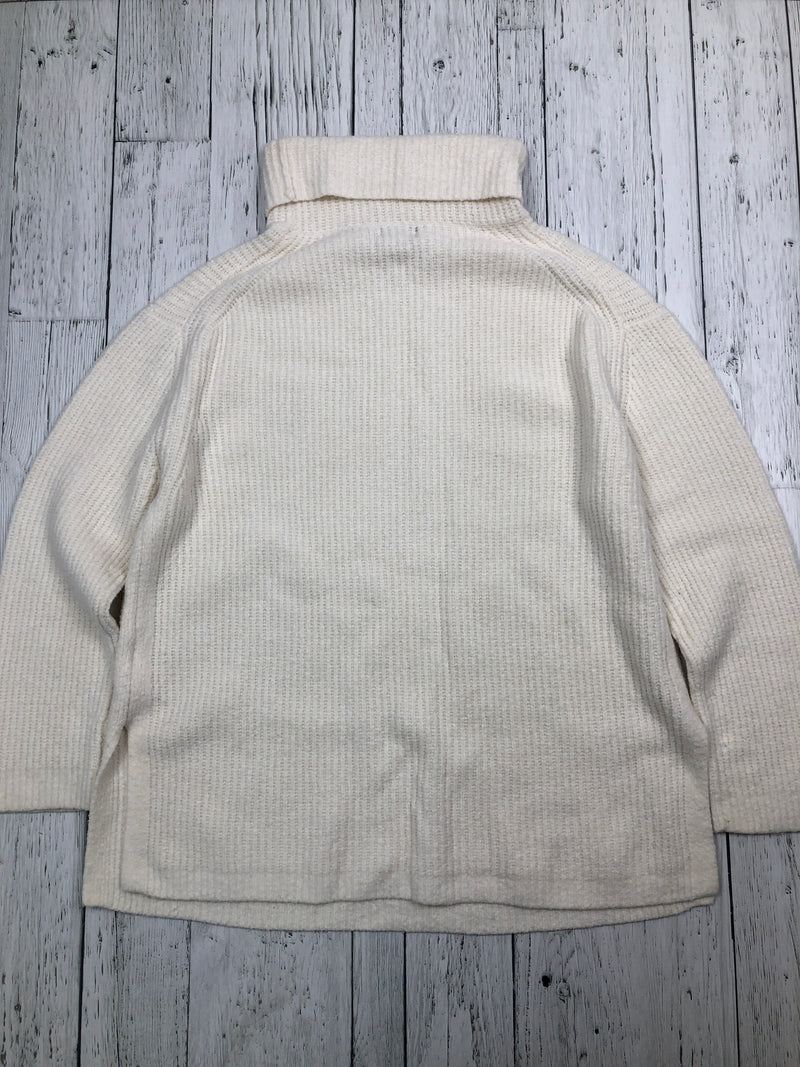 Line white knitted turtle neck sweater - Here L