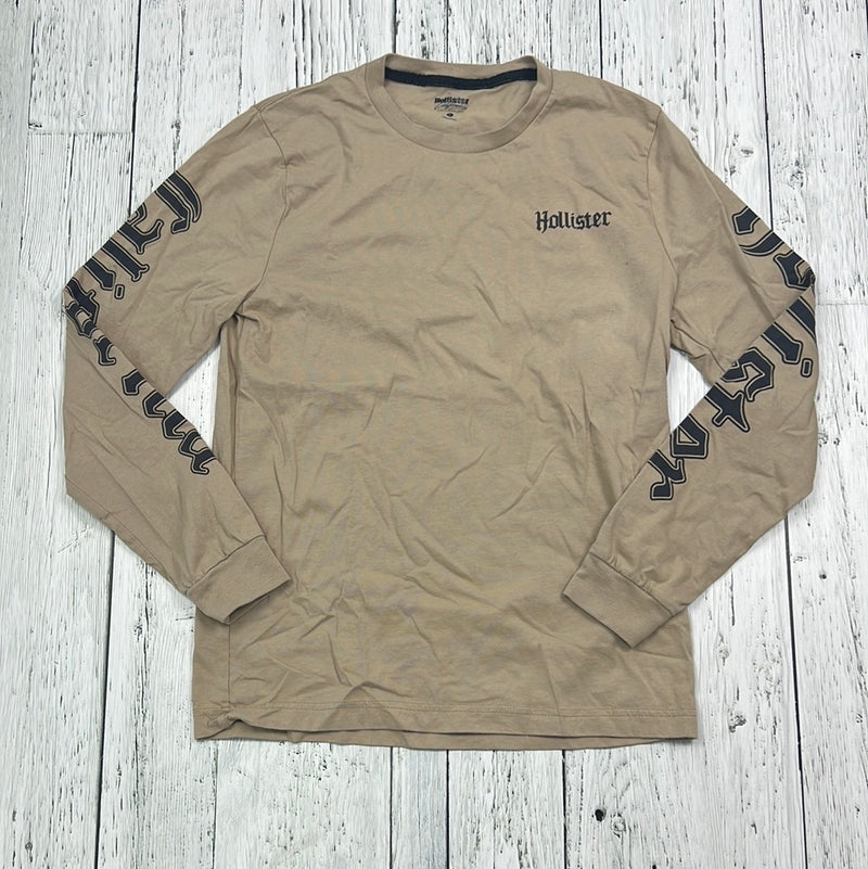 Hollister beige graphic long sleeve shirt - His S