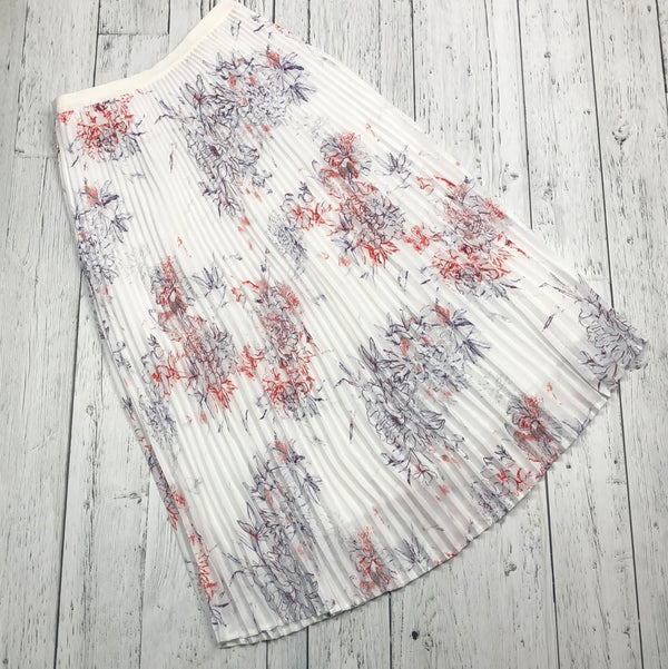 Babaton Aritzia white blue red floral skirt - Hers S