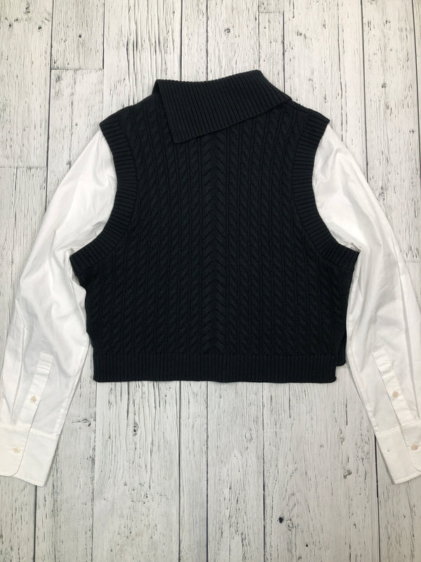 Simkhai black white vest dress shirt - Hers L