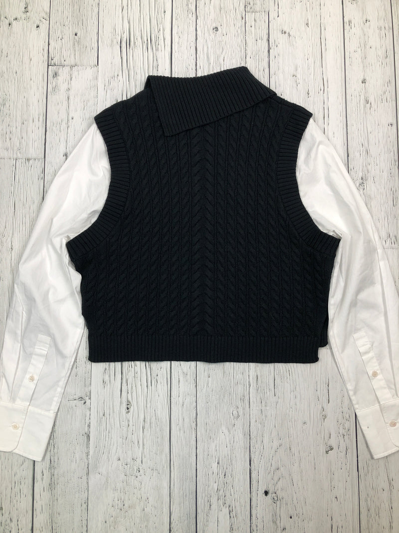 Simkhai black white vest dress shirt - Hers L