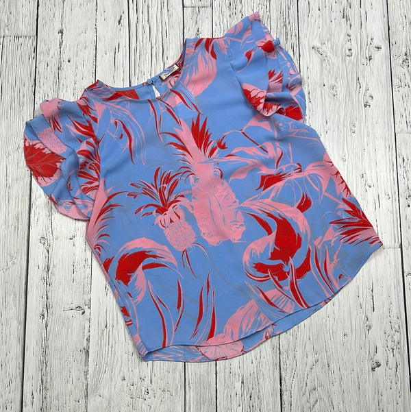 Sunday Best blue red pink patterned shirt - Hers XS