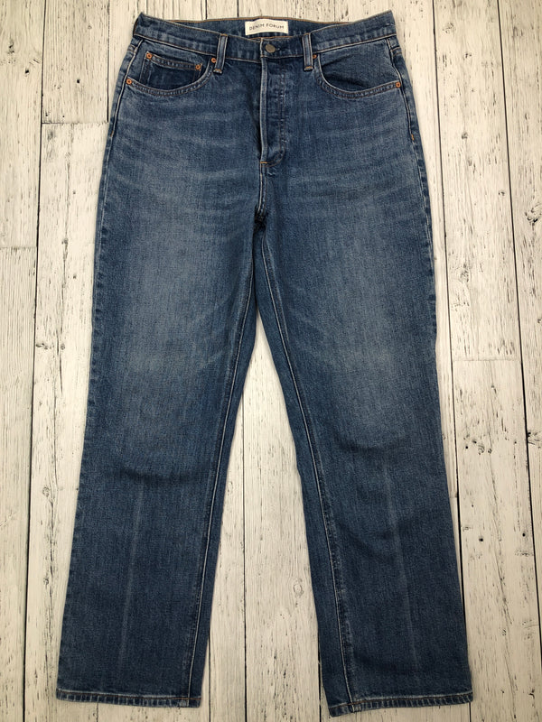 Denim Forum Arlo high rise straight blue jeans - Hers M/30