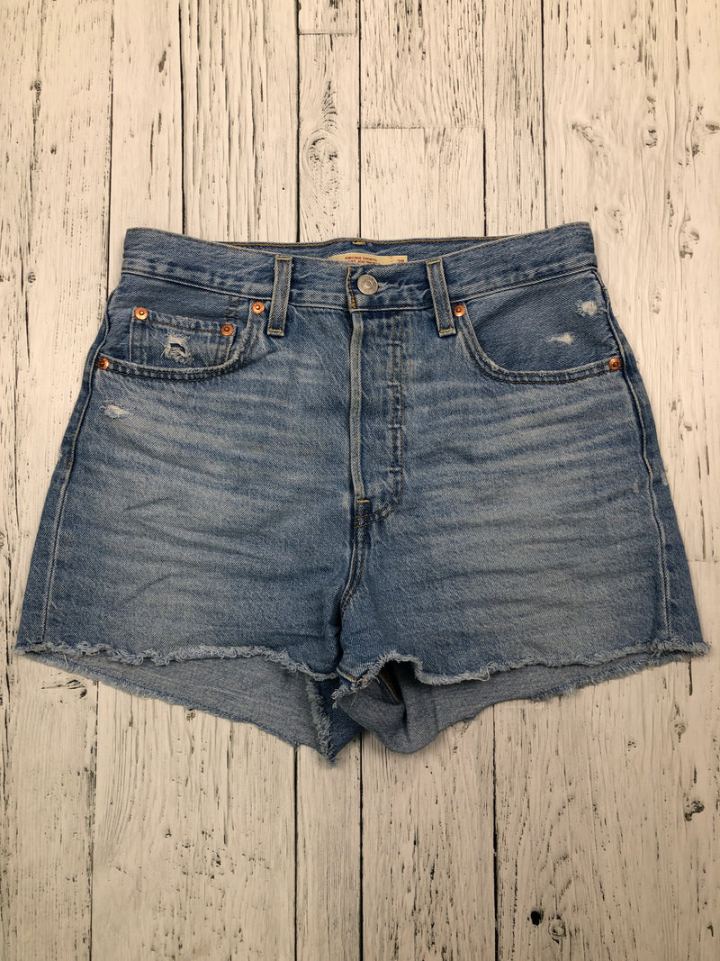 Levi’s blue ribcage denim shorts - Hers S/28