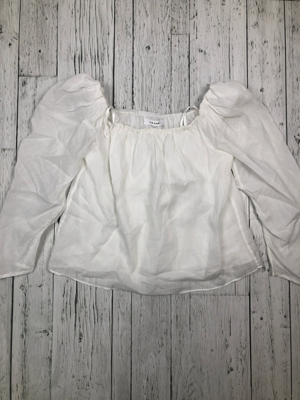 Frame white linen long sleeve - Hers M