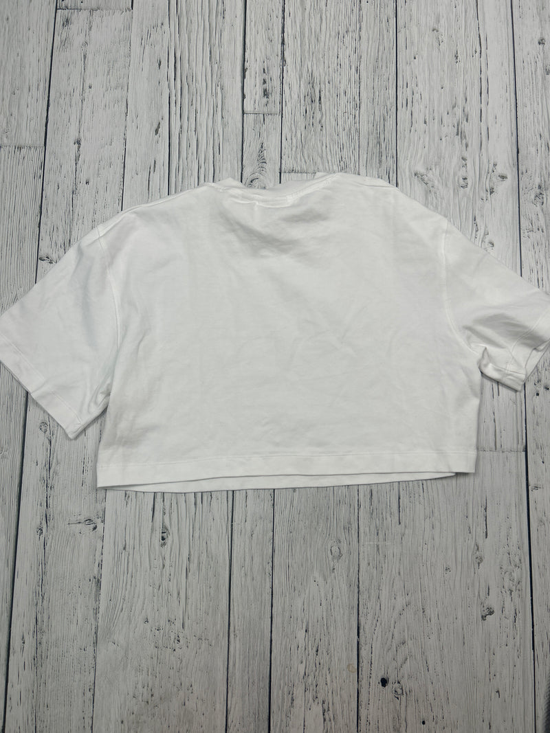 Babaton Aritzia white crop t shirt - Hers XS