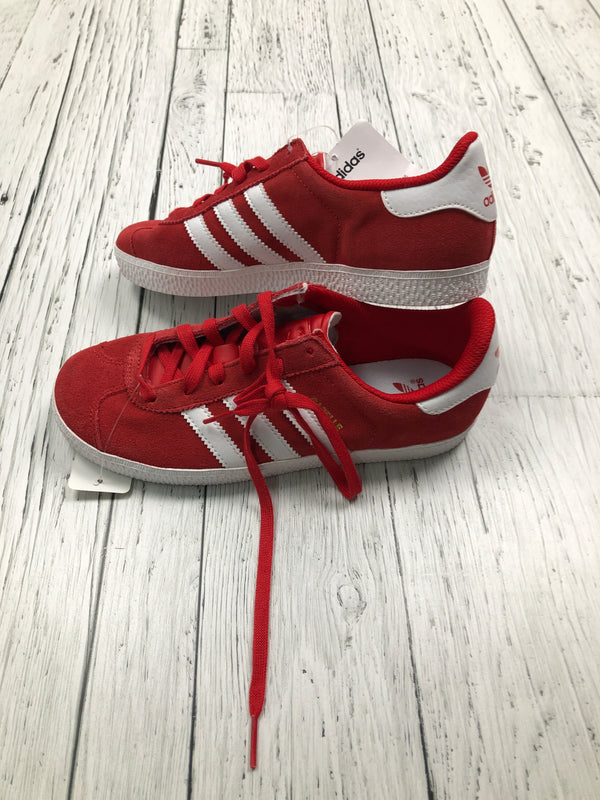 Adidas red white shoes - Girls 3.5Y