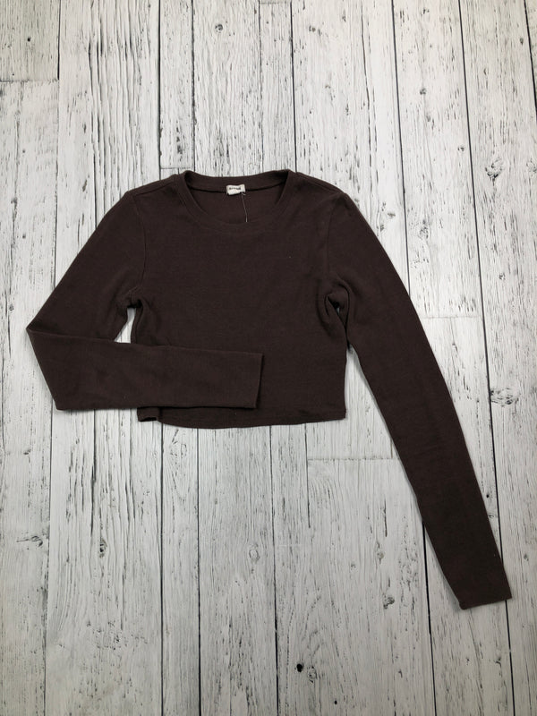 Garage brown cropped long sleeve - Hers S