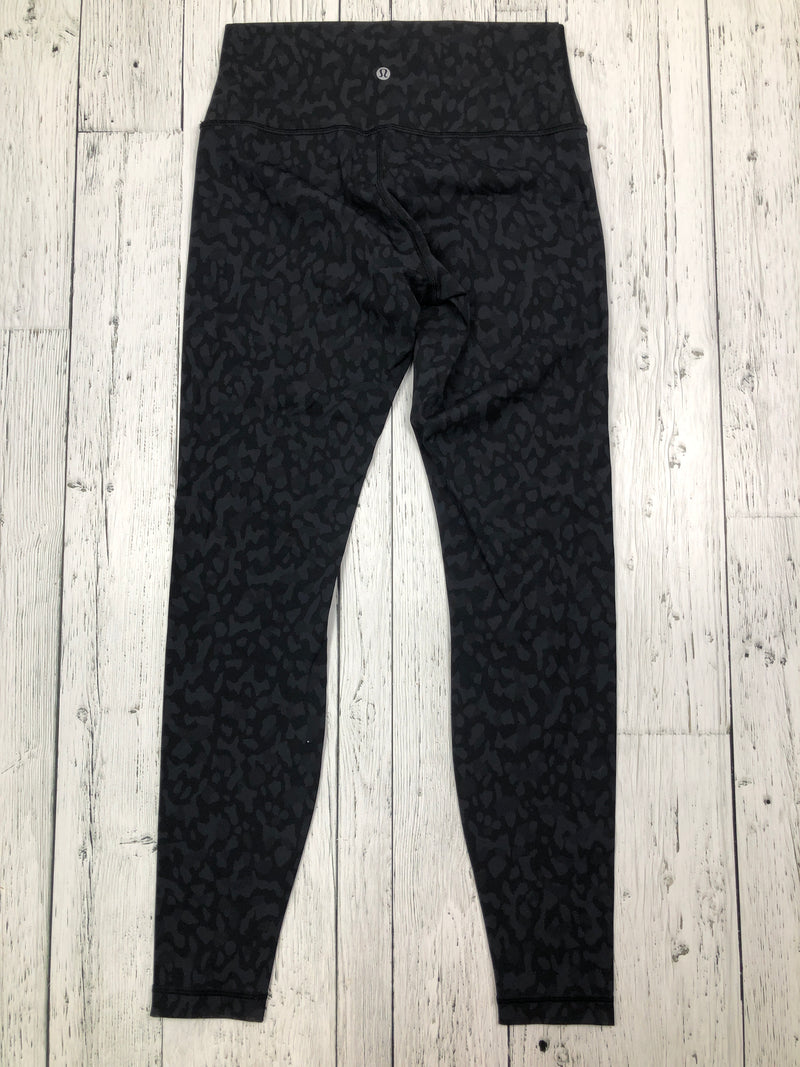 lululemon black patterned leggings - Hers M/8