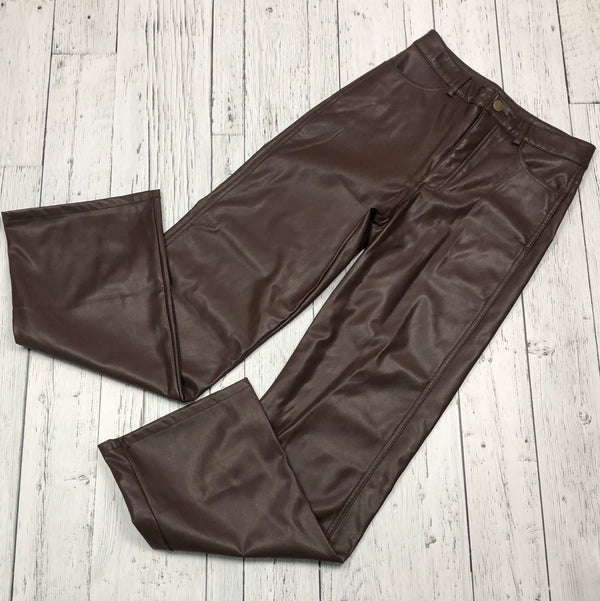 Garage brown leather pants - Hers S