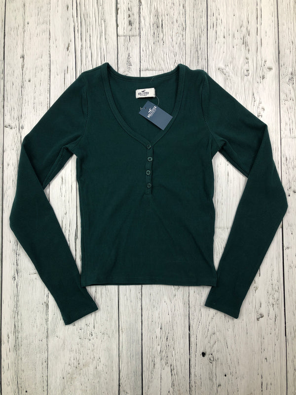 Hollister green cropped long sleeve - Hers XS