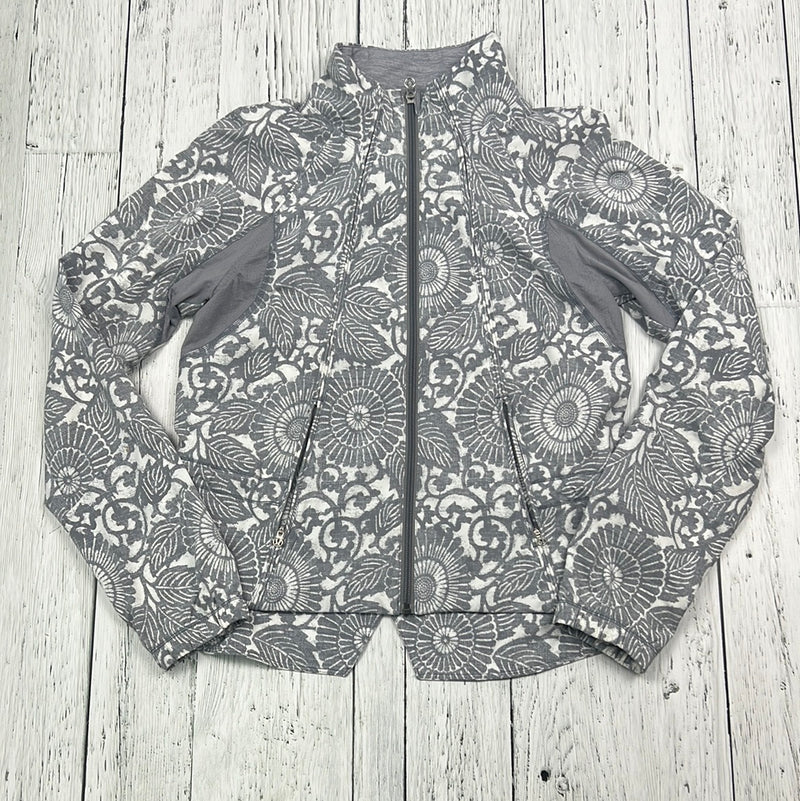 lululemon grey white patterned sweater - Hers S/6