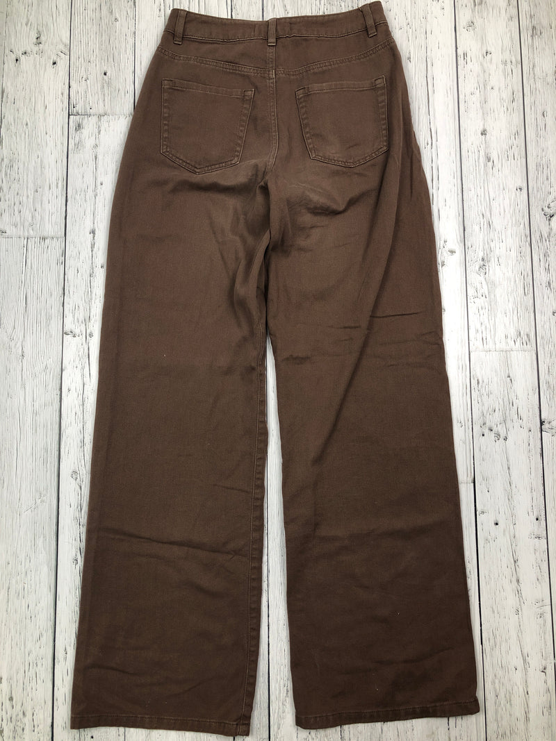 Garage wide leg brown denim pants - Hers XS/01