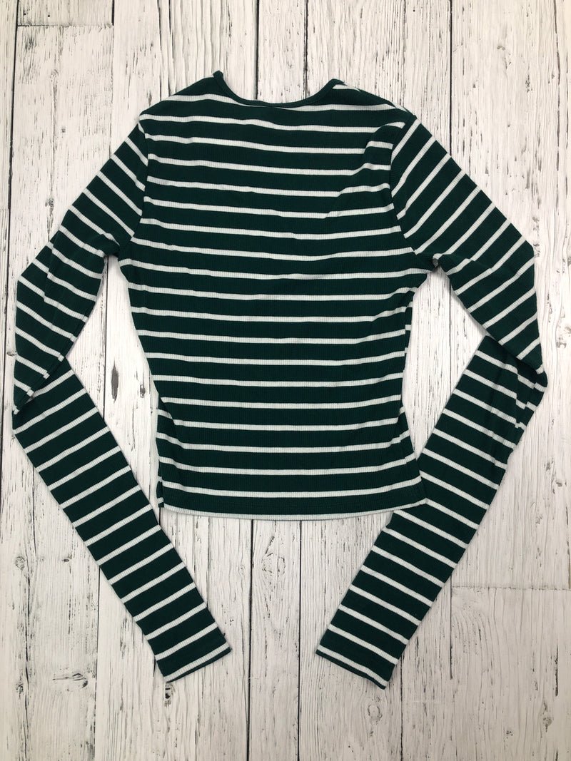 Abercrombie&Fitch green white striped shirt - Hers XS