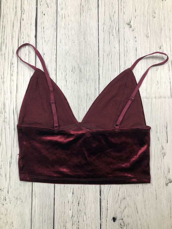 Garage burgundy velvet tank top - Hers S