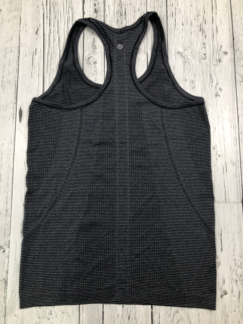 lululemon grey striped tank top - Hers M/8