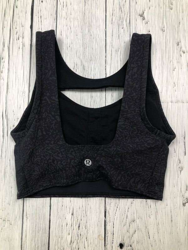 lululemon black patterned sports bra - Hers XS/2