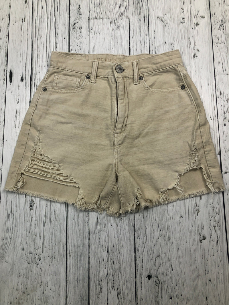 American Eagle beige distressed shorts - Hers XXS/00