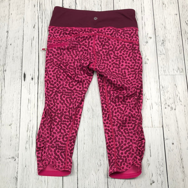 lululemon pink patterned capris - Hers S/4