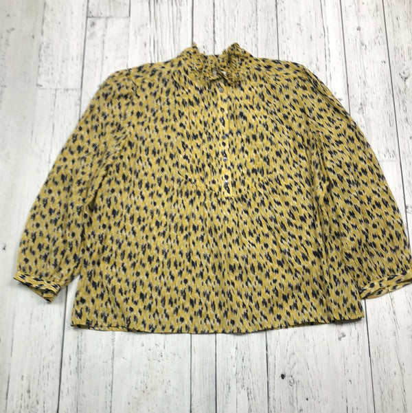 Joie yellow black patterned shirt - Hers L