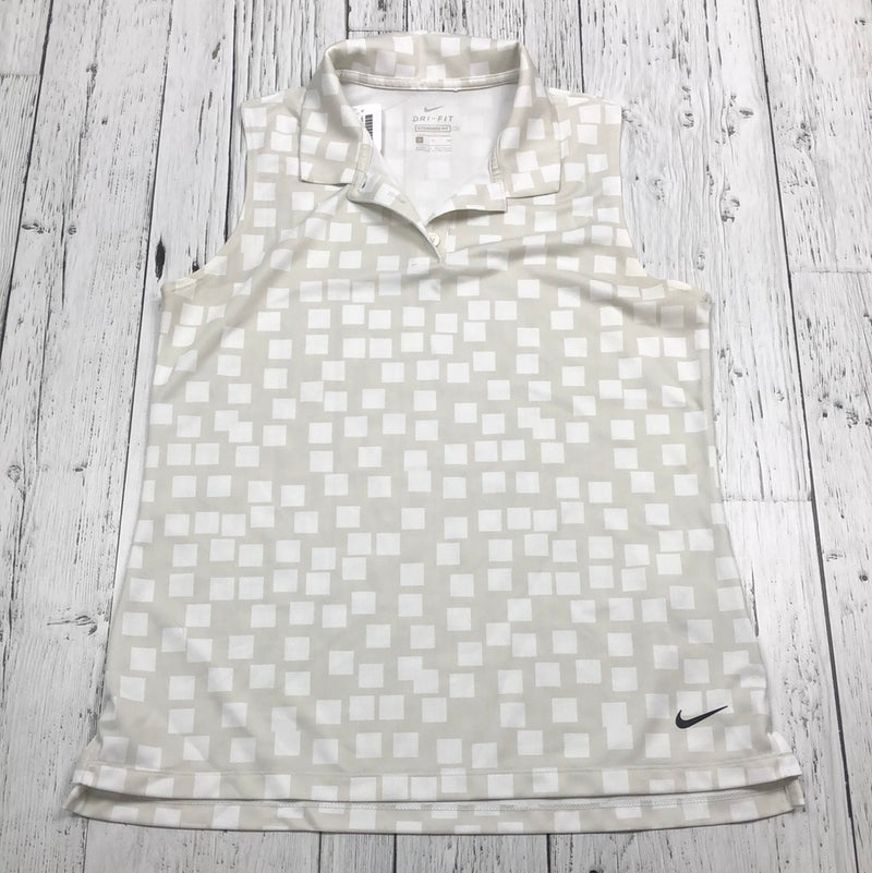 Nike white patterned golf shirt - Hers S