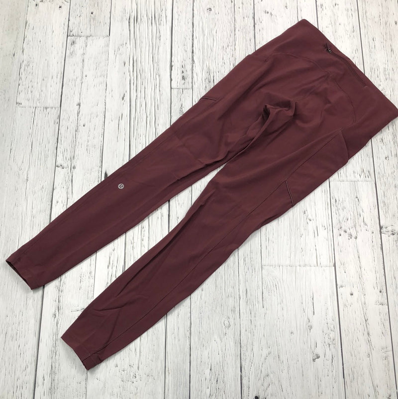 lululemon burgundy leggings - Hers S/6