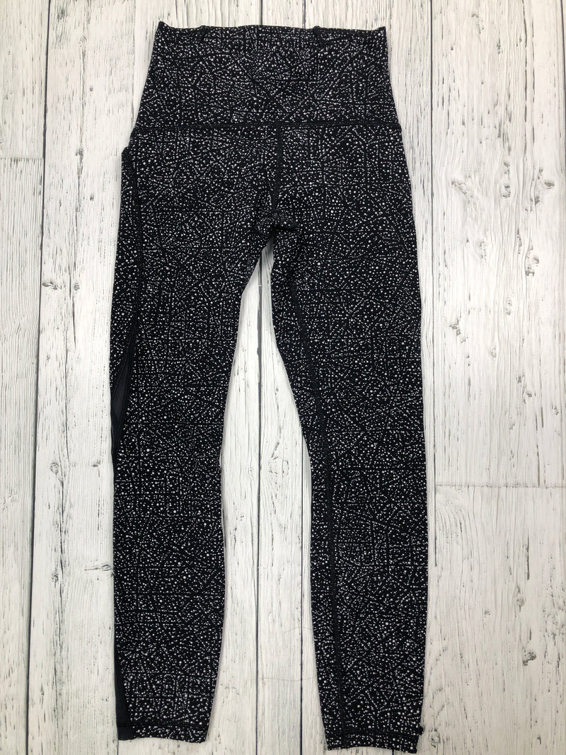 lululemon black white patterned leggings - Hers S/4