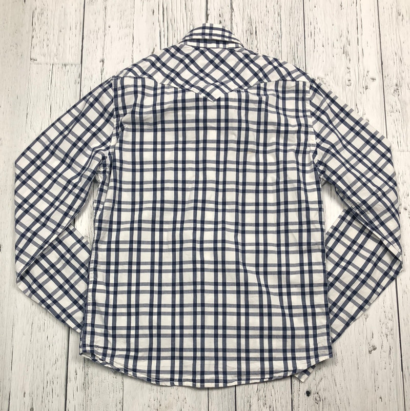 Hollister blue white plaid flannel - His S