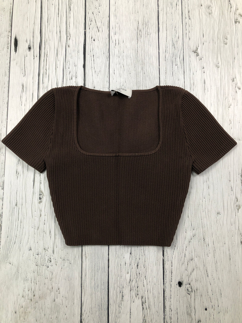 Babaton Aritzia brown cropped t-shirt - Hers XXS