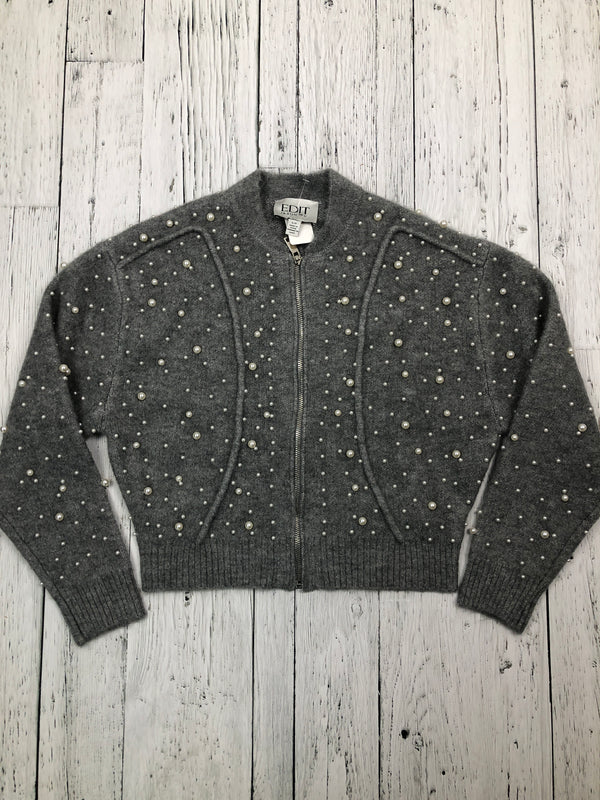 Edit grey pearl sweater - Hers S