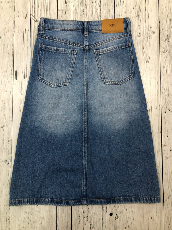 Zara blue denim knee high skirt - Girls 10